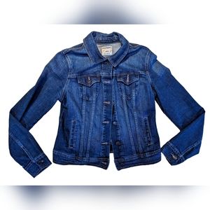 Denim jacket slim fit dark wash Old Navy